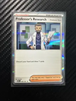 Professor’s Research 088/091 Holo Rare Scarlet & Violet Paldean Fates Pokemon NM - Image 1