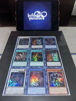 DOOD 1st Edition Super Rare Uncut Sheet 3 - Yugioh Konami 3x3 - Image 1