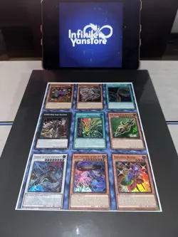 DOOD 1st Edition Super Rare Uncut Sheet 1 - Yugioh Konami 3x3 - Image 1