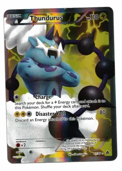 Pokemon Card: Thundurus FULL ART 97/98 Emerging Powers Set Ultra Rare! EXC - Image 1