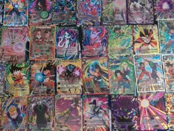 37 Card Lot 3 SPR 34 SR Rare Dragon Ball Super Masters CCG Game Gold Holo Foil - Image 2