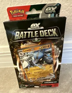 Lucario E X Pokemon TCG ex Battle Deck Factory Sealed Box 60 Card Deck New Cards - Image 2