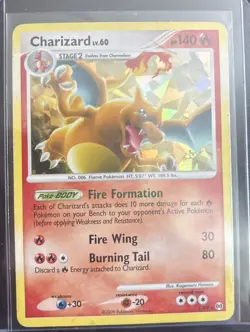 Pokemon 2009 Charizard Platinum Arceus Holo Card 1/99 *Holo Bleed* ✨ - Image 1