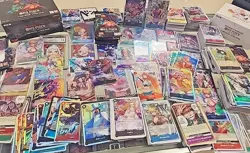 One Piece tcg Card Game 100 Cards Collection Mixed Lot w/ 10 FOILS/5 Leaders. - Image 1