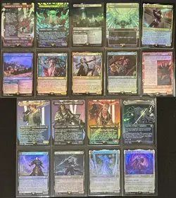Final Fantasy MTG Foil Extended Art Borderless -35 Card Lot- Aettir and Priwen - Image 2