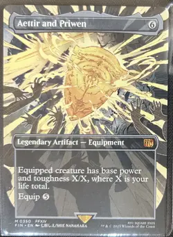 Final Fantasy MTG Foil Extended Art Borderless -35 Card Lot- Aettir and Priwen - Image 4