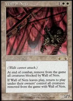 Wall of Nets Magic mtg Heavy Play, English Exodus x1 - Image 1