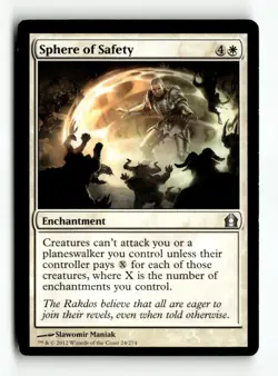MTG | Sphere of Safety | RTR | Regular | Heavily Played | English - Image 1