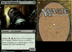 Foil Mer-Ek Nightblade - Khans of Tarkir - Magic the Gathering Mtg black - Image 1