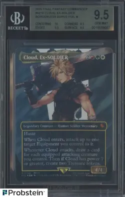 2025 MTG Final Fantasy Borderless Surge Foil 0210 Cloud Ex-Soldier BGS 9.5 #1 - Image 1
