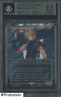 2025 MTG Final Fantasy Borderless Surge Foil 0210 Cloud Ex-Soldier BGS 9.5 #3 - Image 1