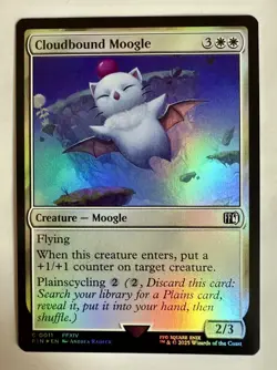 x1 Cloudbound Moogle FOIL FIN Final Fantasy MTG 11 - Image 1