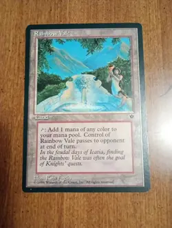 1994 Magic: The Gathering - Fallen Empires - RAINBOW VALE - Rare Land - NM - Image 1