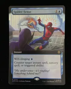 2025 Magic The Gathering MTG Marvel EN Borderless Foil R 0254 Spider-Sense KM035 - Image 1