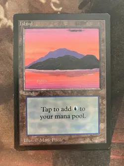 *** BETA Island C - Pink Sky *** EX-NM - Vintage MtG Magic - Image 1
