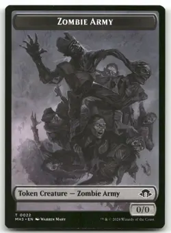 Zombie Army Token #22 MTG Modern Horizons 3 NM X1 - Image 1