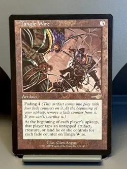 Tangle Wire MTG Magic The Gathering Nemesis Regular Rare Artifact - Image 1