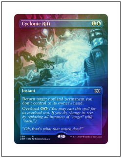 1x Cyclonic Rift, Foil, Borderless Art, Double Masters, Magic MTG NM - Image 1