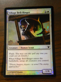 MTG Innistrad FOIL Common Village Bell-Ringer Excellent - NM - Image 1