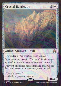 Foil Crystal Barricade - Foundations | MTG Card - Image 1