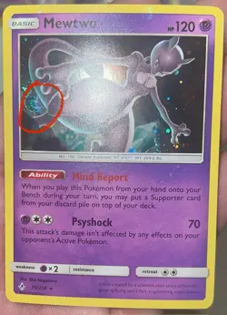🌀Mewtwo 75/214 Cosmos Holo BLEED Pokemon (Costco Exclusive) HD GALAXY SWIRL🌀 - Image 2