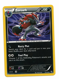 Pokemon Card: Zoroark HOLO 71/114 Black and White Base Set Rare! - Image 1