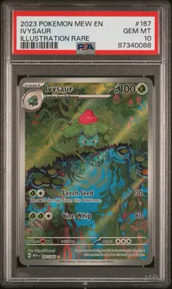 2023 POKEMON MEW EN-151 ILLUSTRATION RARE #167 IVYSAUR PSA 10 - Image 1