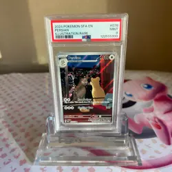 Pokemon Persian Illustration Rare #078 2024 Shrouded Fable PSA 9 MINT - Image 1