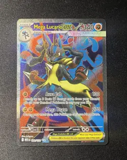 Mega Lucario EX 160/132 Ultra Rare Holo Mega Evolutions Full Art Pokemon TCG NM - Image 1