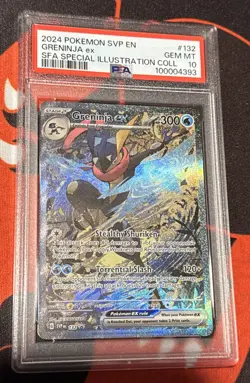 2024 POKEMON SVP EN-SV BLACK STAR PROMO #132 GRENINJA EX PSA 10 - Image 1