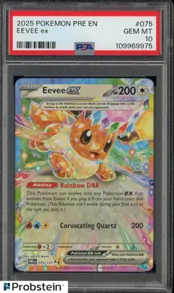Pokemon Prismatic Evolutions Eevee 075 PSA 10 Gem Mint - Image 1