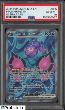 Pokemon Shrouded Fable Pecharunt 085 PSA 10 Gem Mint - Image 1