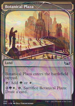Foil Botanical Plaza - Streets of New Capenna | MTG Card - Image 3