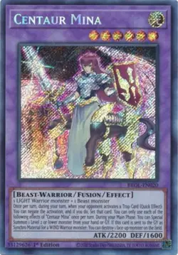 Centaur Mina - BROL-EN020 - Secret Rare - 1st Edition Near Mint Yugioh! Card - Image 1