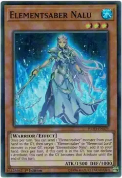 Elementsaber Nalu - FLOD-EN021 - Super Rare - 1st Edition Near Mint Yugioh! Card - Image 1