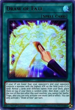 Draw of Fate - DUPO-EN003 - Ultra Rare - 1st Edition Near Mint Yugioh! Card - Image 1