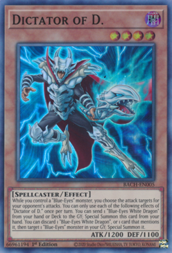 Dictator of D. - BACH-EN005 - Super Rare - 1st Edition Near Mint Yugioh! Card - Image 1