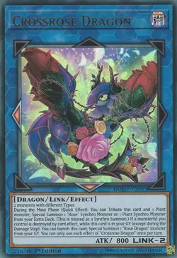 Crossrose Dragon - DUOV-EN015 - Ultra Rare - 1st Edition Near Mint Yugioh! Card - Image 1