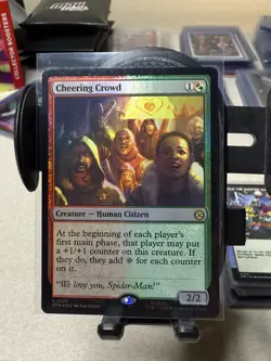 MTG Cheering Crowd 0126 Foil Spider-Man Marvel Universes Beyond NM/M Magic - Image 1