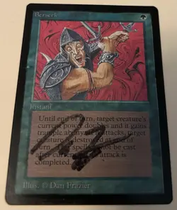 MTG Berserk - Unlimited / Beta, SignedU Magic the Gathering Altered READ - Image 1