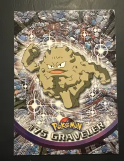 #75 Graveler 1999 TOPPS Pokemon TV Animation Edition Black Logo Vintage! - Image 2