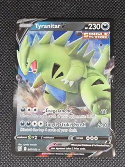 2021 Pokemon SWSH Battle Styles Tyranitar V #097/163 - Image 1