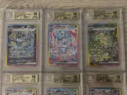 Set of 6 BGS 10 Eeveelution Pokemon Cards SAR Tera Festival - Image 2