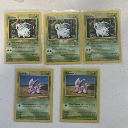 Pokemon Tcg Vintage Base Set 2 Lot (3) F Nidoran (2) M Nidoran Lp-Mp - Image 1