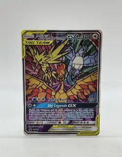 Pokemon TCG Hidden Fates Black Star Promo Moltres & Zapdos & Articuno GX #SM210 - Image 1