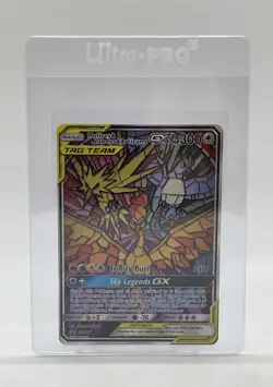 Pokemon TCG Hidden Fates Black Star Promo Moltres & Zapdos & Articuno GX #SM210 - Image 3