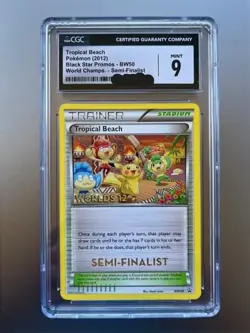 CGC 9 Semi-Finalist Tropical Beach 2012 BW50 Pokemon World Championship Promo - Image 1