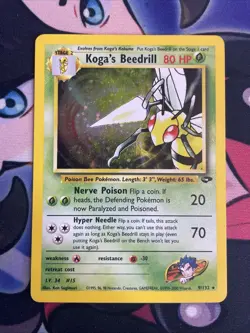Koga's Beedrill 9/132 Gym Challenge HOLO RARE - LP Pokemon Card - Image 1
