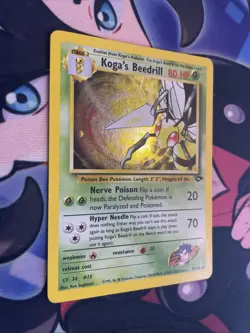 Koga's Beedrill 9/132 Gym Challenge HOLO RARE - LP Pokemon Card - Image 2