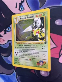 Koga's Beedrill 9/132 Gym Challenge HOLO RARE - LP Pokemon Card - Image 3